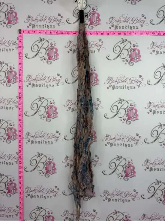 Scarf floral Lightweight Beige and Blue Women's Scarf