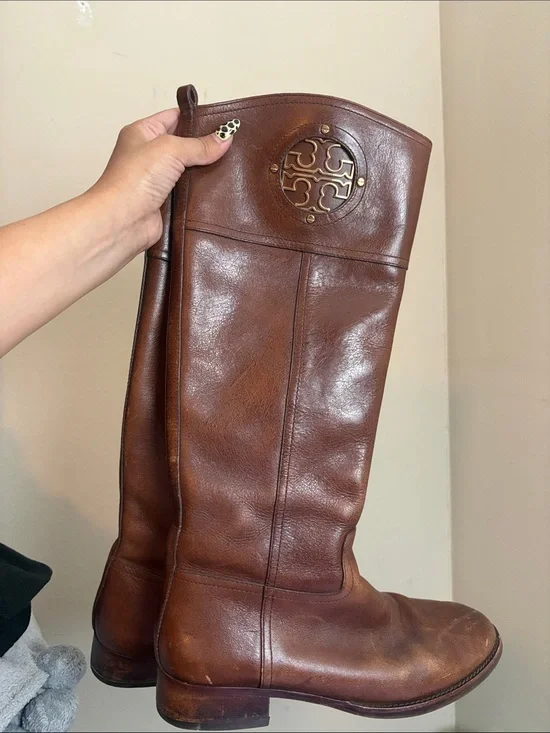 Tory Burch Brown Riding Boots 9.5