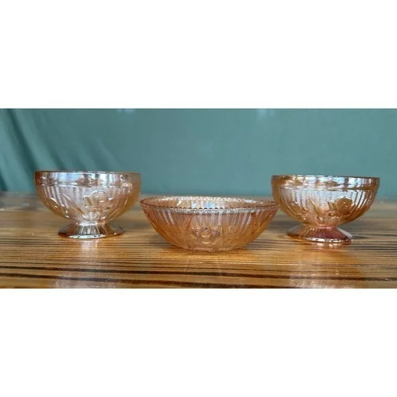 3-PC Marigold Lilly Small‎ Serving Snack Bowls Dishes