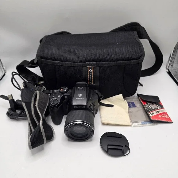 Fujifilm FinePix S9400W Digital Camera Black 50x Zoom WiFi Bundle Samsonite Case