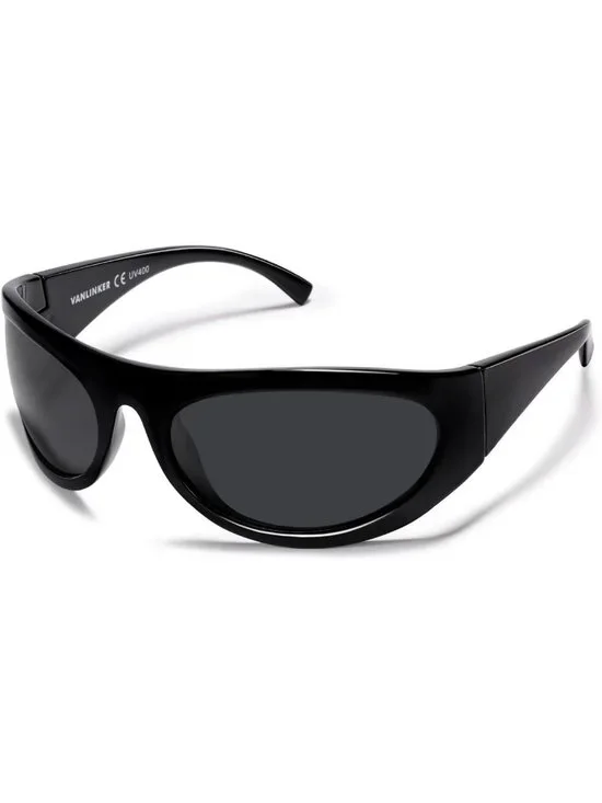 Trendy Oversized Polarized Wrap Around Sunglasses for Men & Women - Sporty Style
