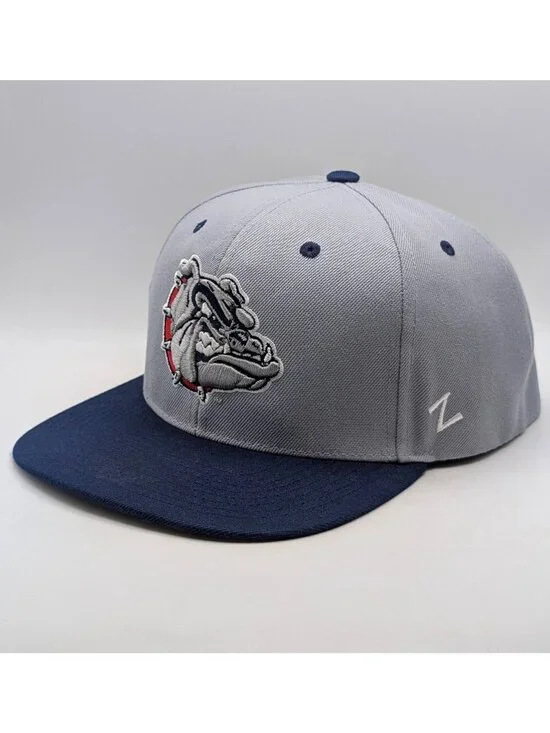 Gonzaga Bulldogs Hat Snapback Trucker Zephyr Blue Gray NCAA University Cap Flat