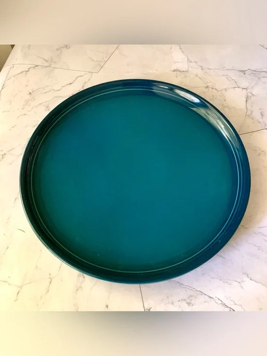 2 X Le Creuset Stoneware 8.5 IN/ 22 cm salad palte DEEP TEAL