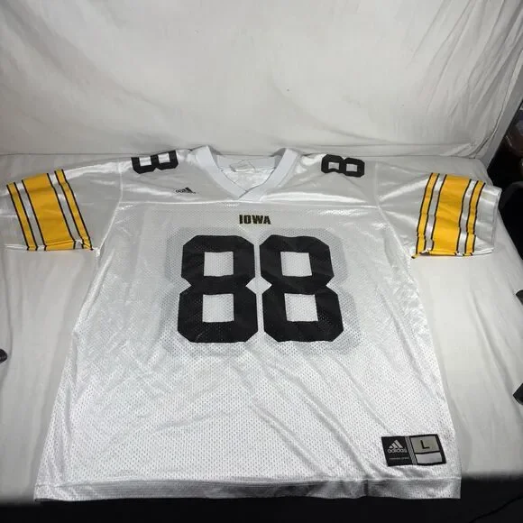 Adidas Iowa Hawkeyes #88 White Football Jersey Size L