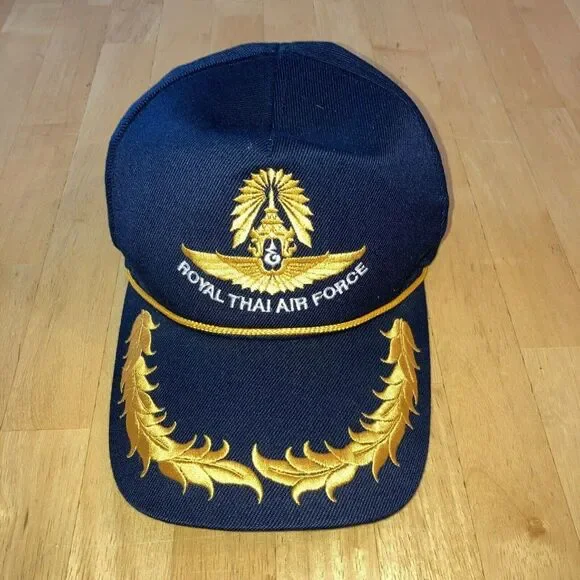 Royal Thai Air Force Blue U-Tapao CG10 Helms Strapback Baseball Cap Hat