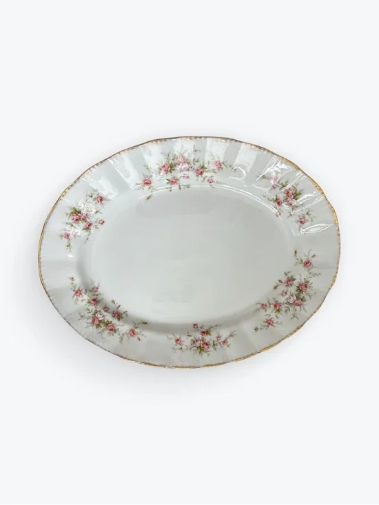 Paragon Victoriana Rose China Platter England Pink Roses