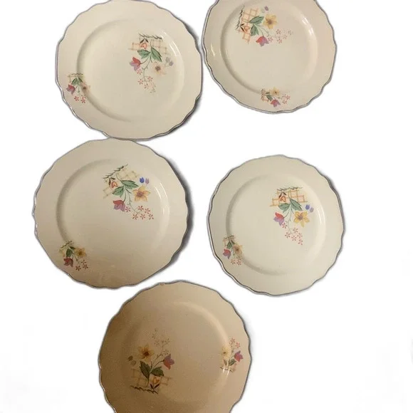 Vintage W.S. George Canarytone  Plates!!!