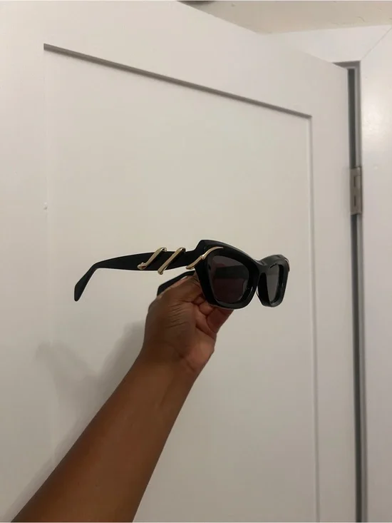 Black Sunglasses with Gold Accent