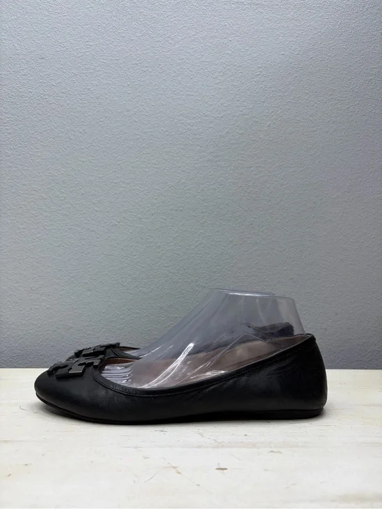 Tory Burch Black Leather Lowell Ballet Flats Size 9.5