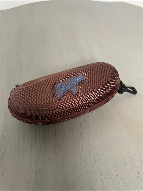 Maui Jim Brown Textured Hard Sunglasses Case