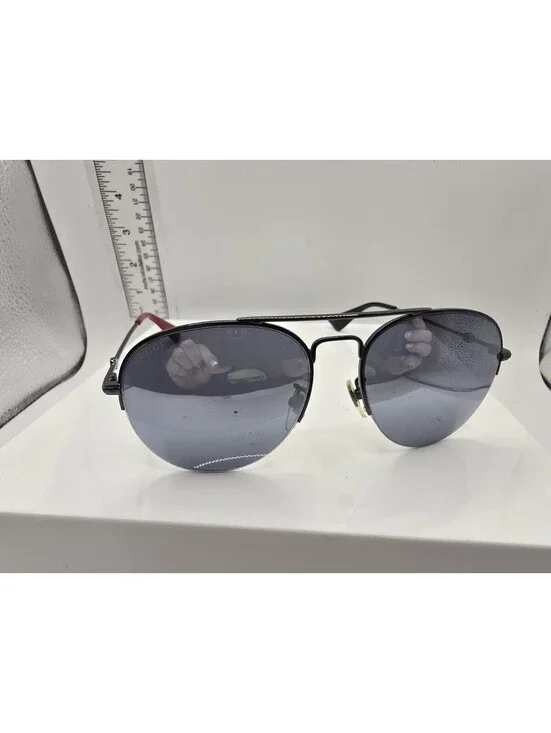 Gucci GG0107S 004 Sunglasses Gold/Silver Mirrored Frames 56-17-145