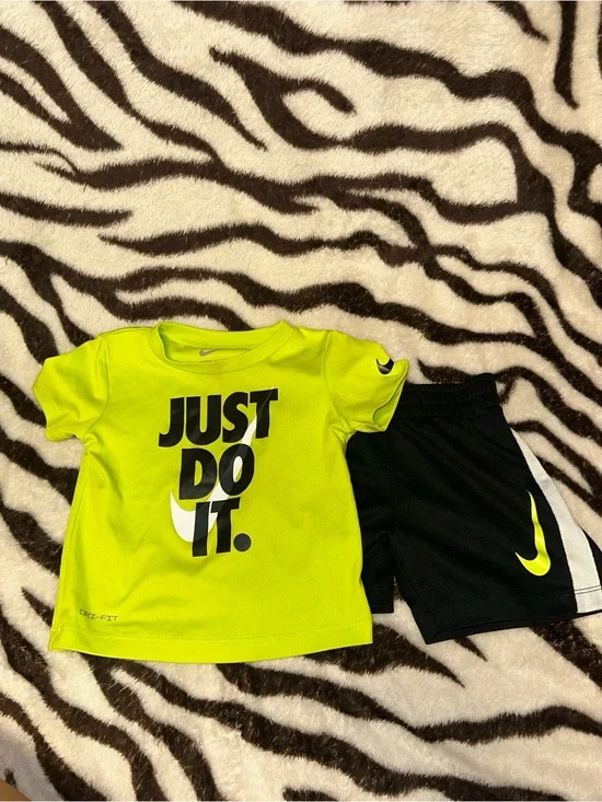 Nike Neon Yellow & Black Baby Athletic Set