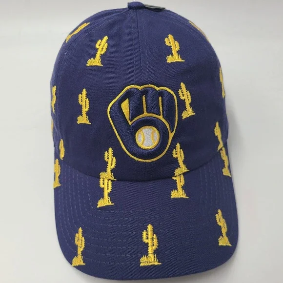 Milwaukee Brewers Hat Strapback New Era Blue Yellow MLB Spring Training Cactus