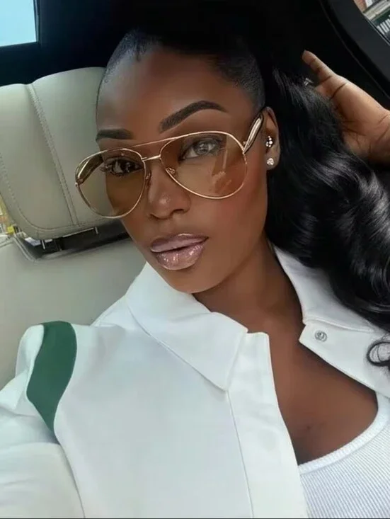 Gold Aviator Sunglasses for Women - Classic Chic