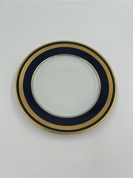 Lorenz Hutschenreuther Monarch 9033 Cobalt Gold Rim Bread Dessert Plate 6” VTG