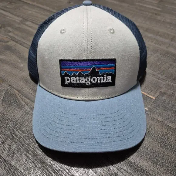 Patagonia Trucker Hat Men One Size Blue Netplus Recycled Cap Snapback Logo