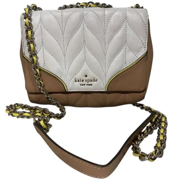 Kate Spade Mini Emelyn Briar Lane Quilted Crossbody bag White Dove multi