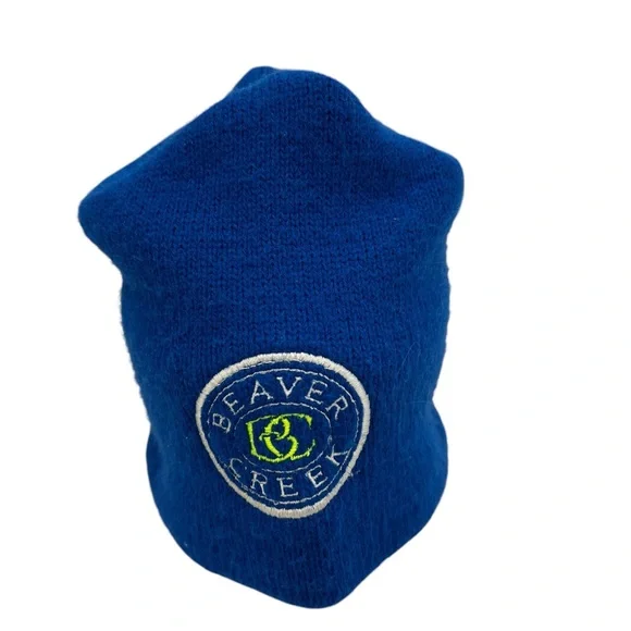 Ski Beaver Creek Colorado Skiing Snowboarding Mens Blue Beanie Winter Hat size M