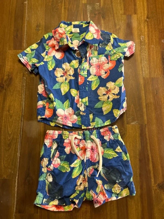 Baby Gap Floral Shorts Set