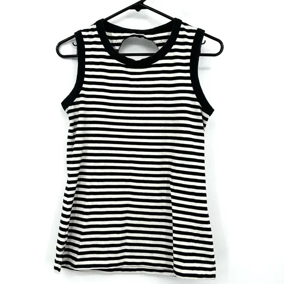 Kate Spade size‎ XS black and white tank top with keyhole back cotton blend