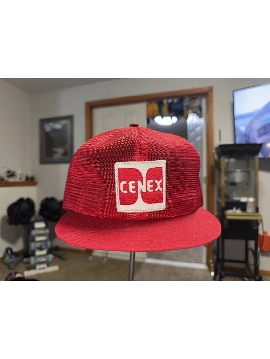 Vintage CENEX Red All-Mesh Trucker Hat/Cap
