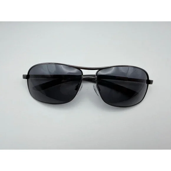 Piranha Polarized Sunglasses Gunmetal Metal Frame Black Lens 87148 Aviator Sport