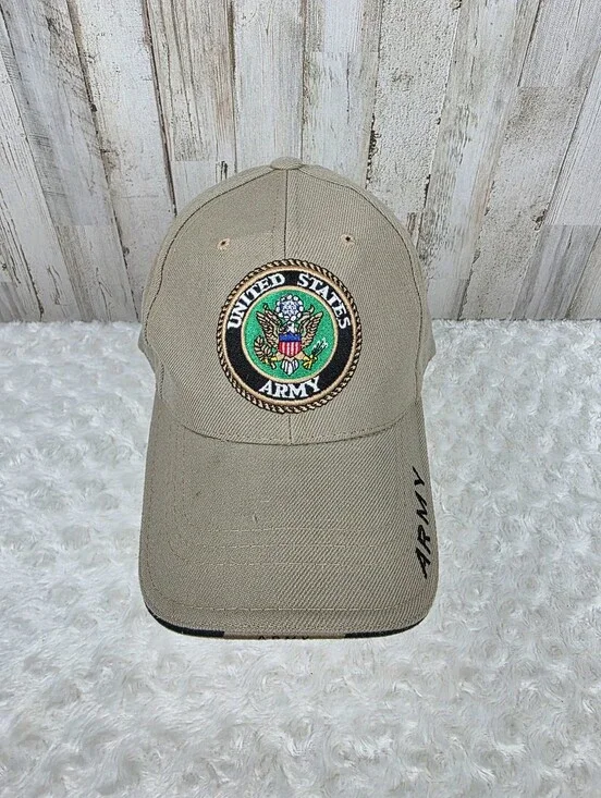 United States Army Embroidered Logo Tan Baseball Cap