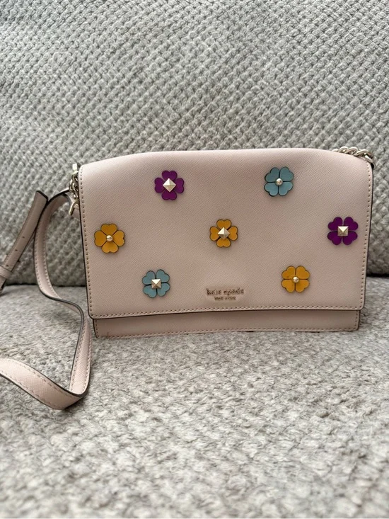 Preloved Kate Spade Cameron Crossbody Handbag Purse Flower Applique