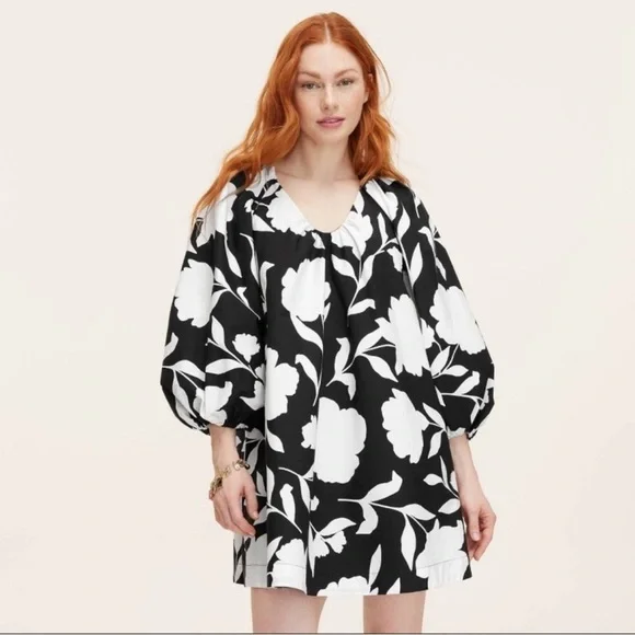 Kate Spade x Target Black & White Floral Dress Sz XL