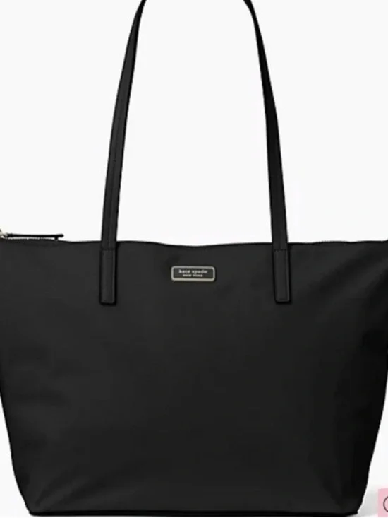 Kate Spade Outlet Hayden Top Zip Tote — Black Nylon