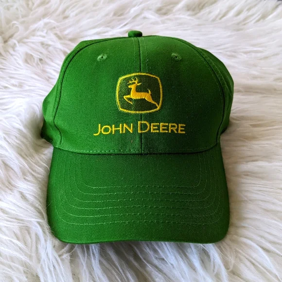 John Deere K-Products Snap Back Green Men's Embroidered Logo Cap Hat