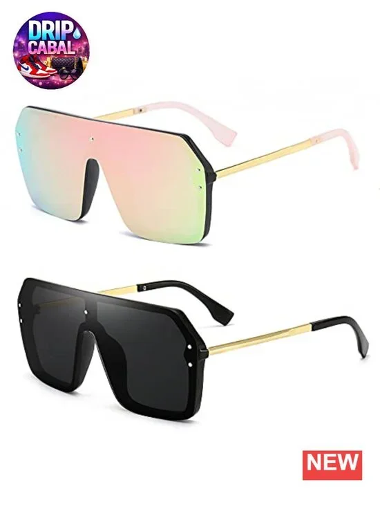 Oversized One Piece Sunglasses for Women Trendy UV400 Protection Shield Style