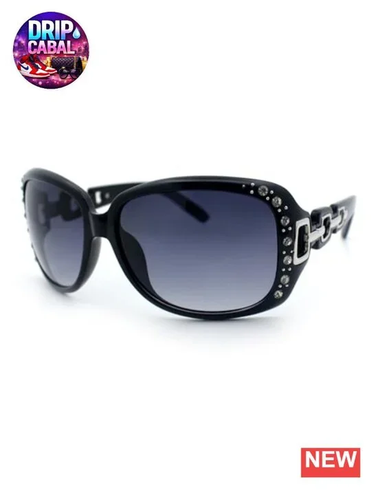 Oversized Rhinestone Sunglasses UV400