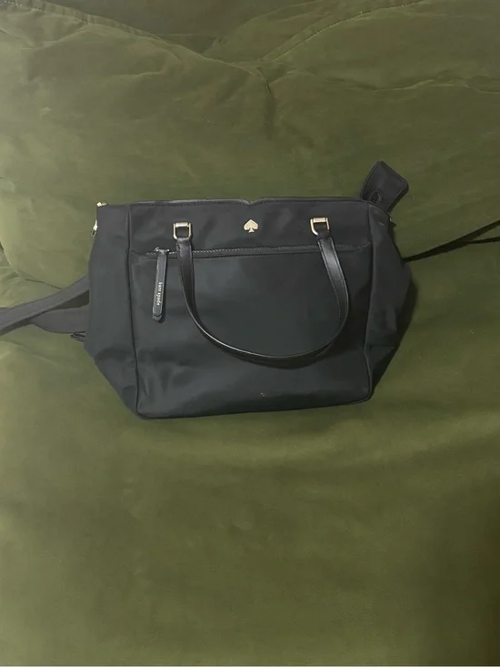kate spade Black Nylon Convertible Shoulder Tote