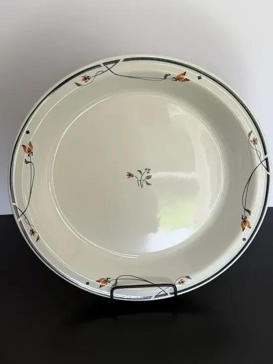 Vintage Gorham Ariana 10” Pie Plate Gourmet Collection Floral Serving Dish
