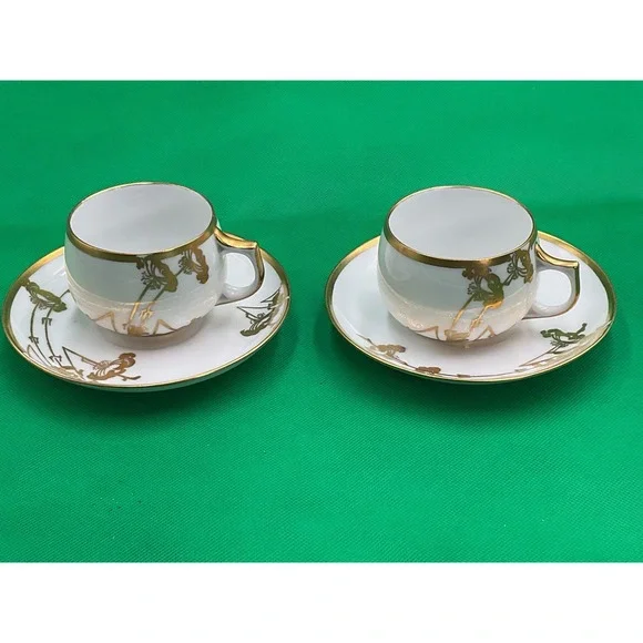 J&C Bavaria 23k Gold Gilt‎ Tea Cups & Plates Set