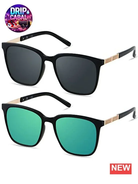 Oversized Square Sunglasses for Women UV Protection Mirror Shades