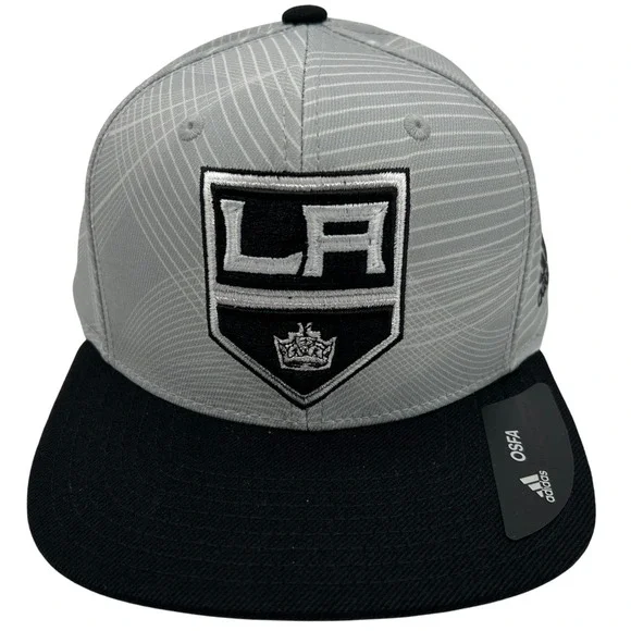 Adidas LA Kings NHL Sublimated Snapback Hat Gray Black OSFA‎ New