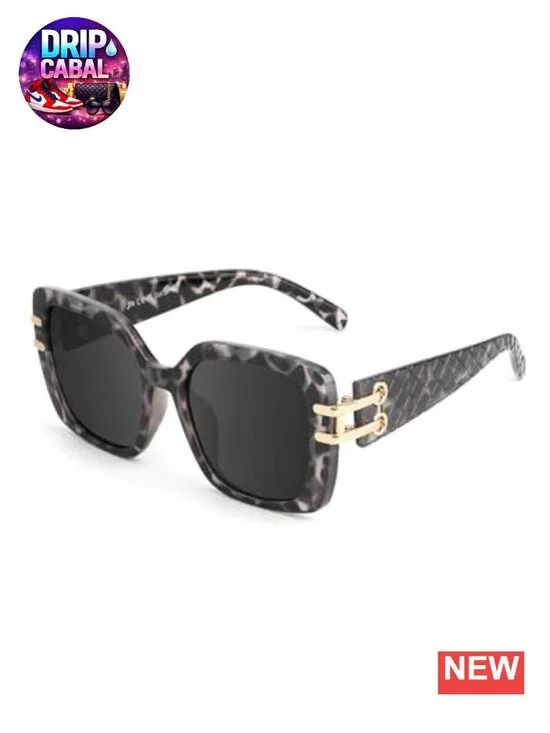 Oversized Square Polarized Sunglasses for Women UV400 Retro Luxury