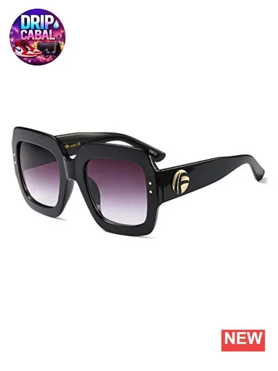 Vintage Style Oversized Square Sunglasses for Women Retro Trendy Shades