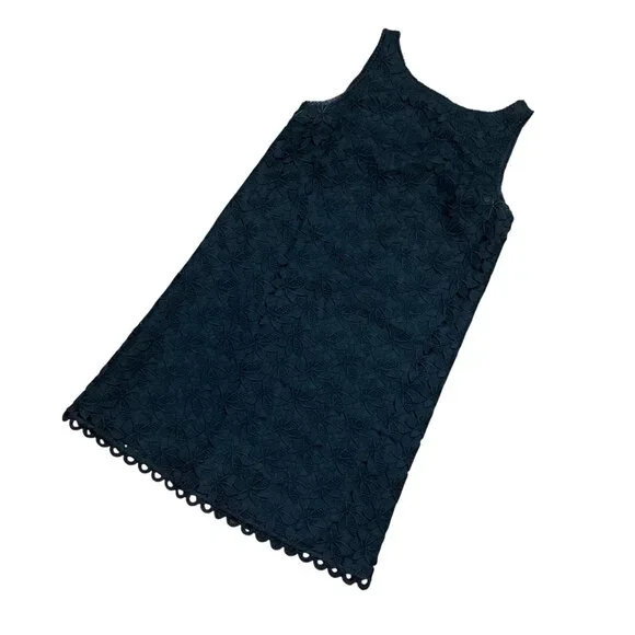 Kate Spade Black Sleeveless Crochet Midi Dress Lined Size 4 Witchygoth Fairygoth