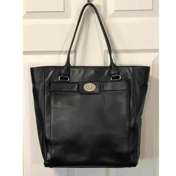 Kate Spade Hampton Road Large Black Leather Tote Bag Handbag