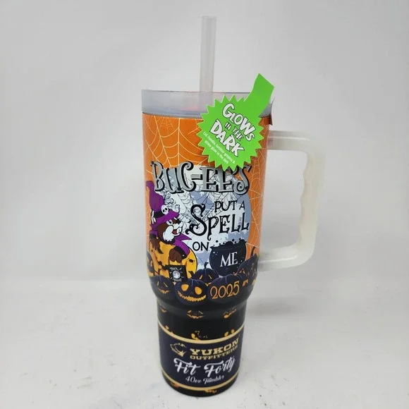 Buc-ees YOU PUT A SPELL ON ME 2025 Halloween GLOW IN DARK 40oz Yukon Tumbler NWT