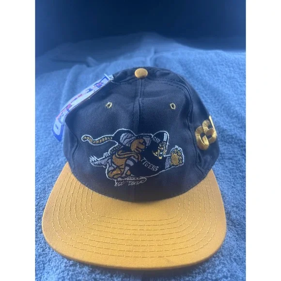 The Game USA Made‎ Baseball Cap Black Gold Tigers GSI Snapback Hat OSFM