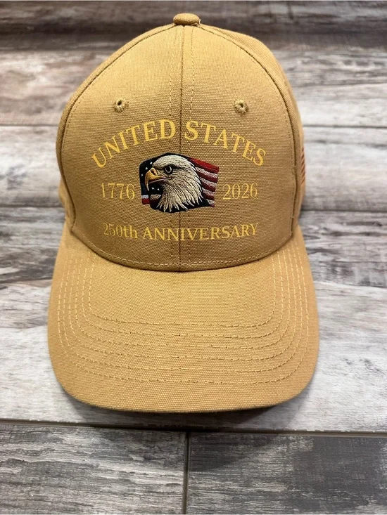250th Anniversary United States Eagle Baseball Cap - Tan