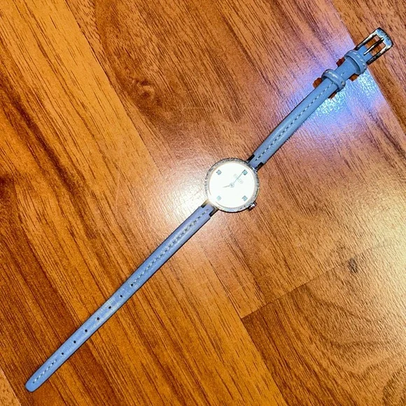Vintage Coach Watch with Rhinestone Markers