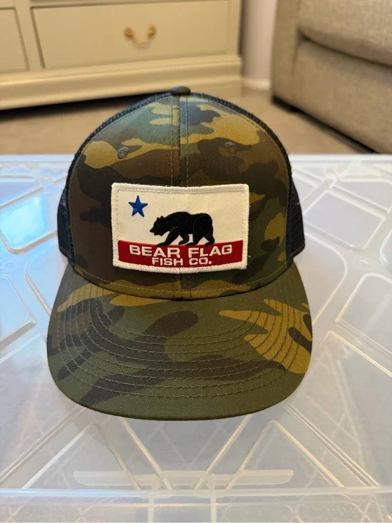 Bear Flag Fish Co. Camo Trucker Hat