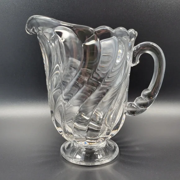 VTG Fostoria Colony 2412‎ Swirl Footed Cereal Pitcher 5 7/8