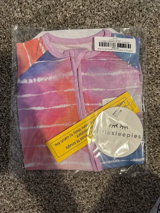 Little Sleepies 3-6m Tie Dye Shorty