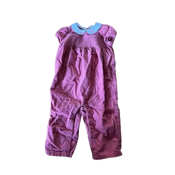 Janie and Jack pink collared one piece outfit‎ short sleeve floral